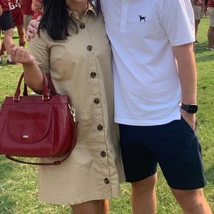 Who What Wear Khaki Trapeze Dress